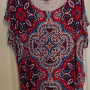 3x Dress Barn blue and red shirt